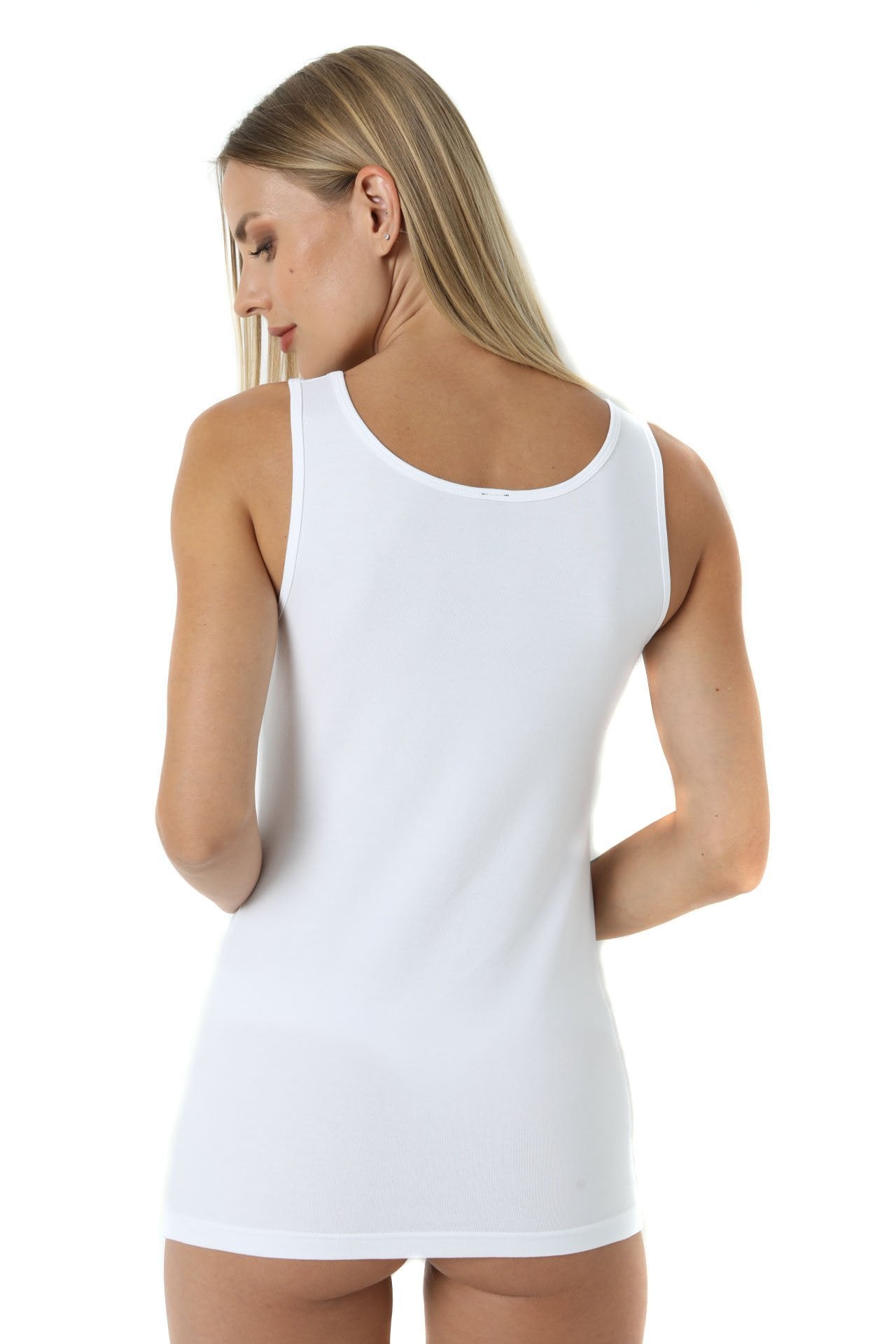 GOTS zertifizierte Biobaumwolle Damen Unterhemd Achselträger von Bruno Barella - Organicshop24