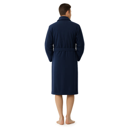 Herren Bademantel aus Ägäis-Biobaumwolle (450 g/m²) – Anthrazit, Sand & Navy | Flauschig & saugstark