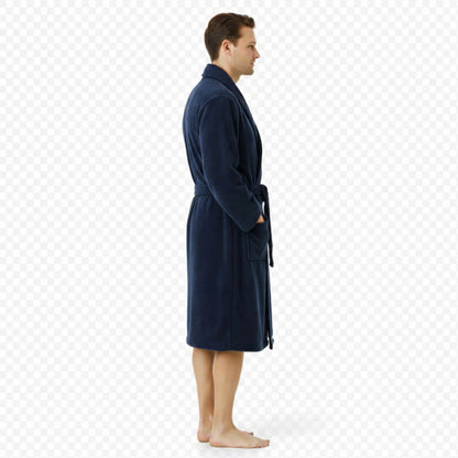 Herren Bademantel aus Ägäis-Biobaumwolle (450 g/m²) – Anthrazit, Sand & Navy | Flauschig & saugstark