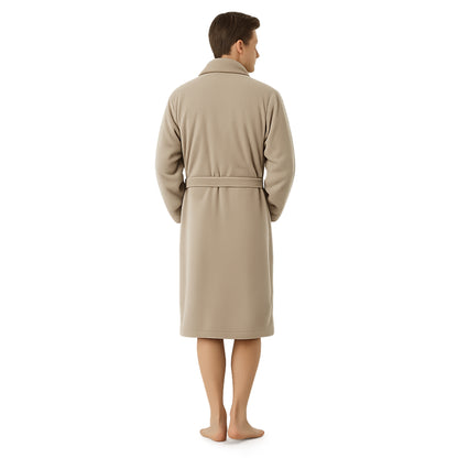 Herren Bademantel aus Ägäis-Biobaumwolle (450 g/m²) – Anthrazit, Sand & Navy | Flauschig & saugstark