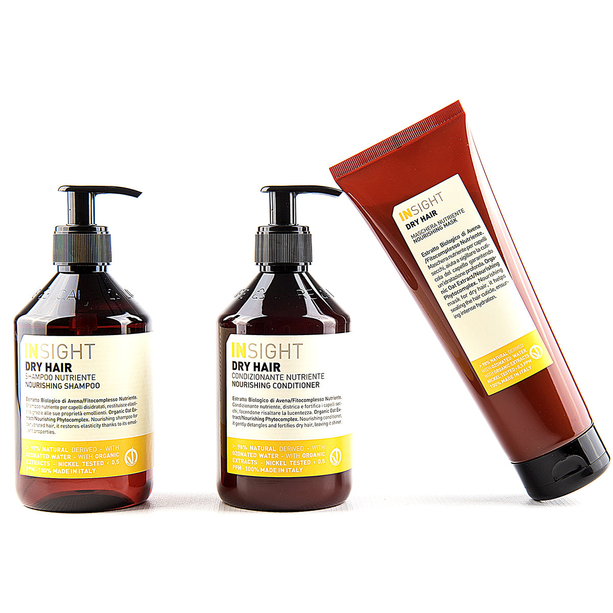 Dry Hair trockenes Haar Shampoo 400ml, Conditioner 400ml und Maske 250ml - Organicshop24