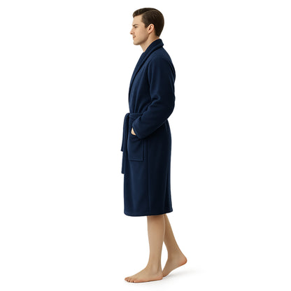 Herren Bademantel aus Ägäis-Biobaumwolle (450 g/m²) – Anthrazit, Sand & Navy | Flauschig & saugstark