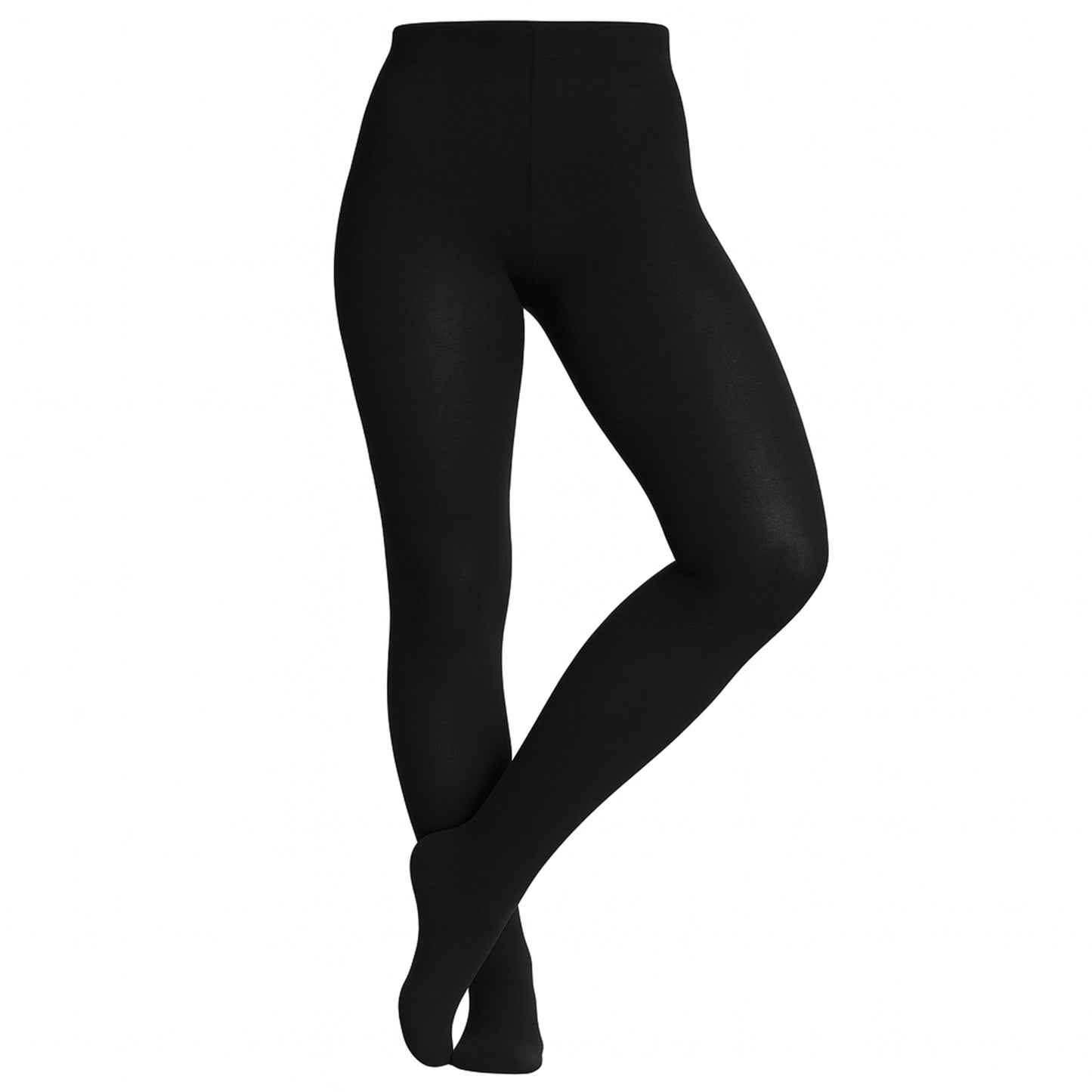 Damen Strumpfhose Schwarz – Winter Warm, Bio-Baumwolle & Stretch