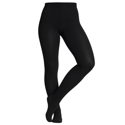 Damen Strumpfhose Schwarz – Winter Warm, Bio-Baumwolle & Stretch