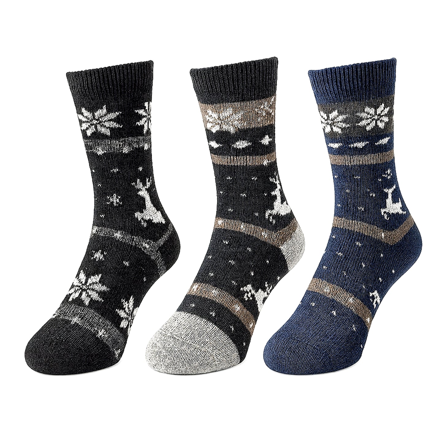 Alpaka Thermo-Socken 3er-Pack – Extra warm, weich & langlebig