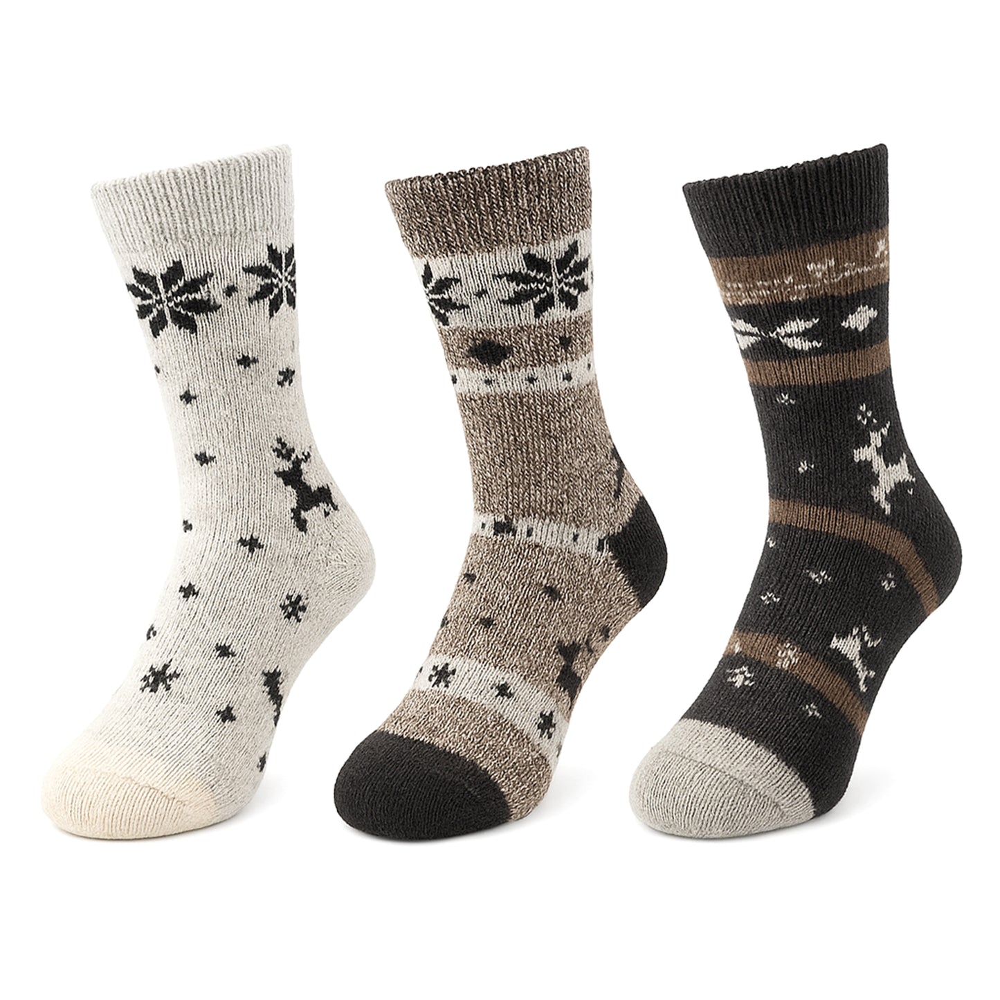 Alpaka Thermo-Socken 3er-Pack – Extra warm, weich & langlebig