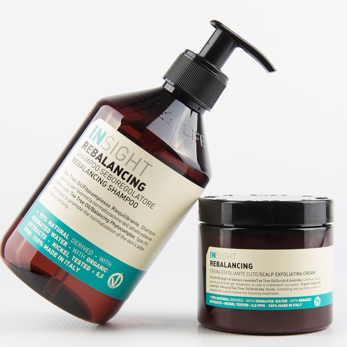 Rebalancing talgregulierendes Shampoo 400ml und Peeling - Creme 180ml - Organicshop24