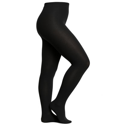 Damen Strumpfhose Schwarz – Winter Warm, Bio-Baumwolle & Stretch