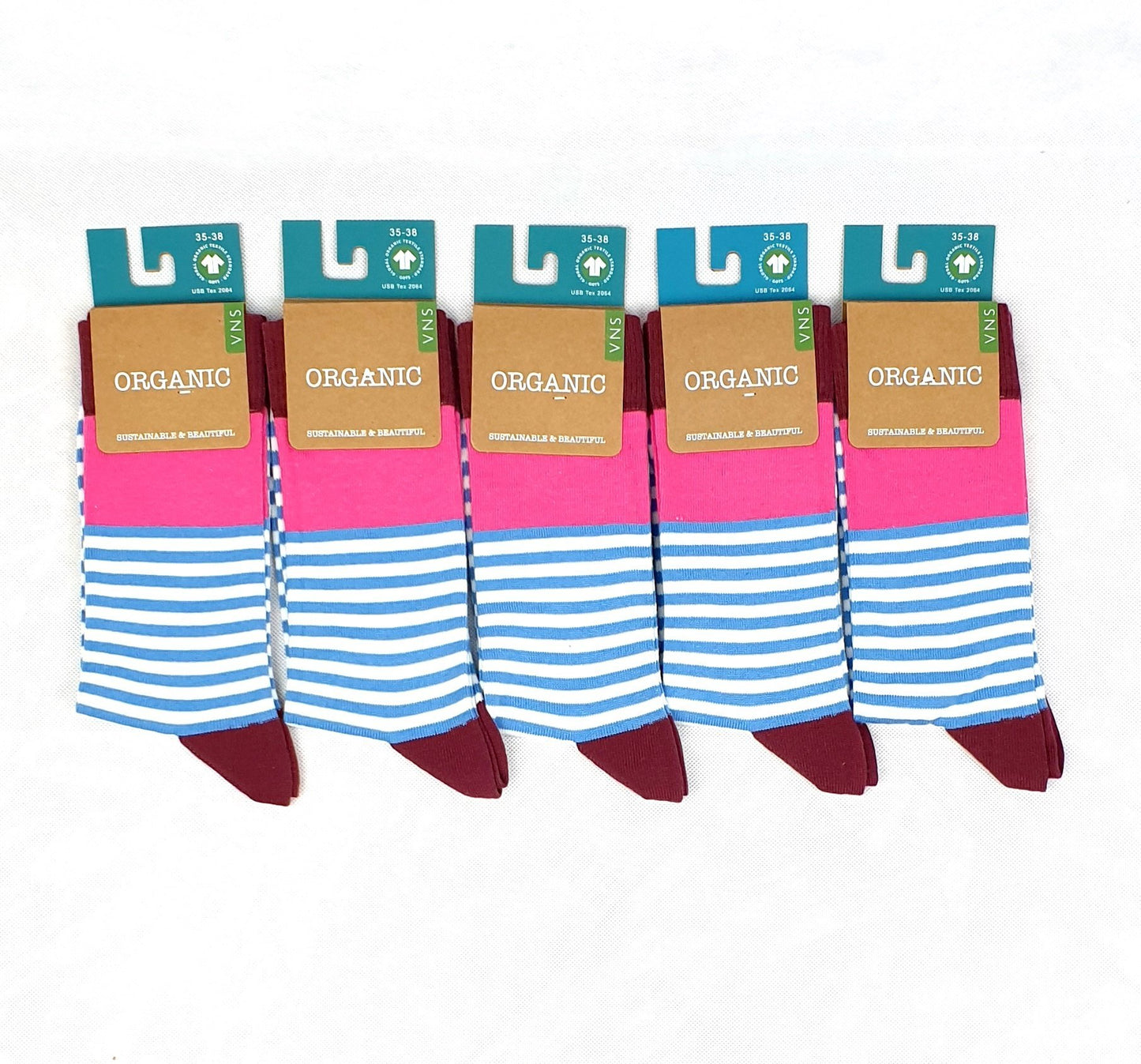 GOTS zertifizierte Biobaumwolle Socken in 5er Pack(7,50€/Paar) - Organicshop24