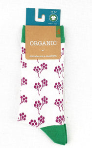 GOTS zertifizierte Biobaumwolle Socken mit "Blümchen" Print - Organicshop24