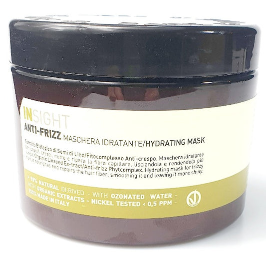 Vegan zertifizierte Feuchtigkeitspendende Maske Für Krauses Haar Insight Anti Frizz 500ml - Organicshop24